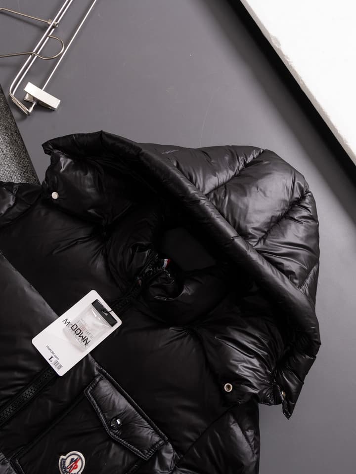 Moncler Three-Color Striped Short Down Jacket