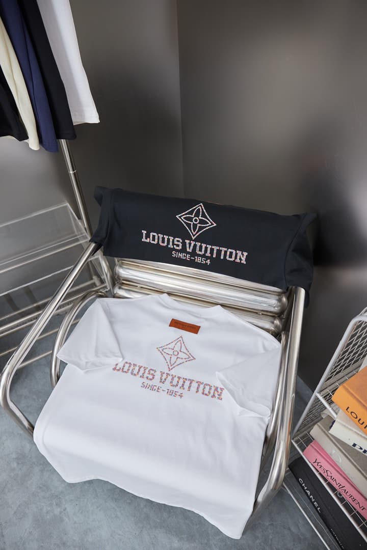 Louis Vuitton Embroidered Hollow LV Letter T-Shirt – 2026SS in Black