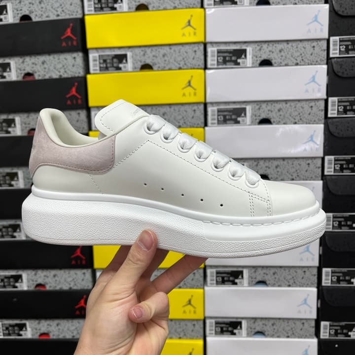 Alexander McQueen Oversized Low-Top Sneakers in All Black With White Sole
