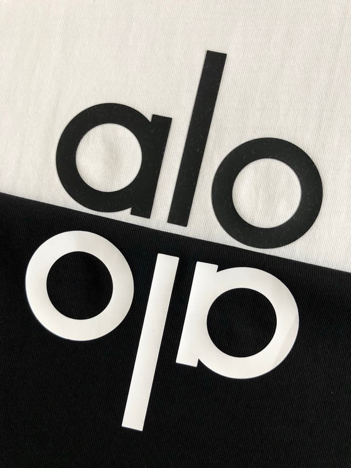 Alo Yoga Double-Yarn Cotton T-Shirt – 25SS Collection in Black