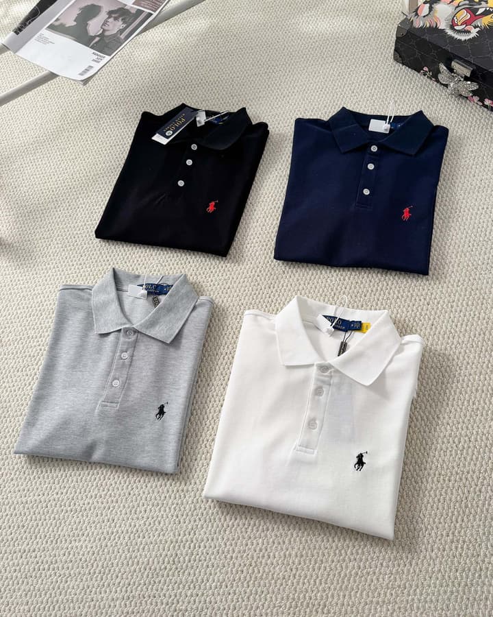 Ralph Lauren Small Pony Embroidered Polo Shirt in Black