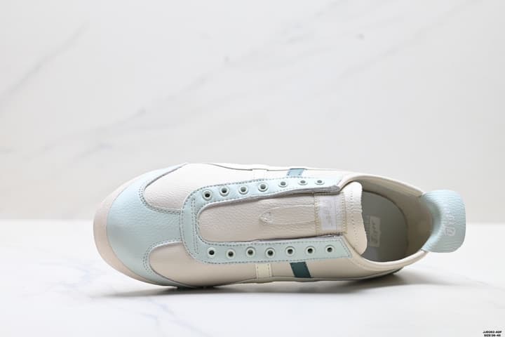 Onitsuka Tiger NIPPON MADE Mexico 66 DELUXE Sneakers in Cream With Teal Stripes