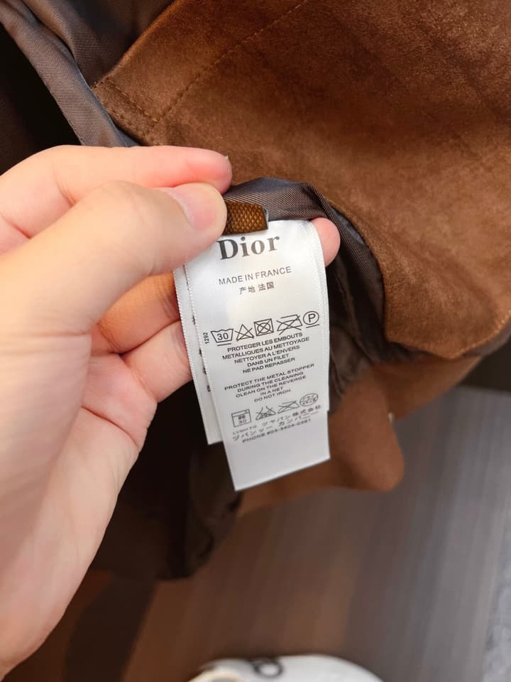 Dior Classic Men's Suede Bomber Jacket in Cognac Brown Suede Jacket