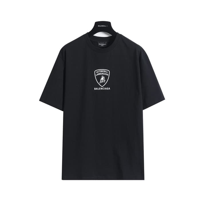 Balenciaga Lamborghini Collaboration Printed T-Shirt – 26SS in Black