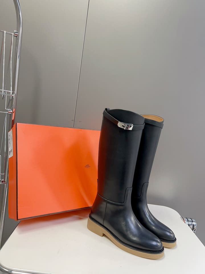 Hermès Kelly Riding Boots in Black