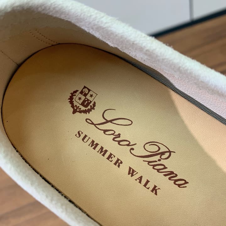Loro Piana Glossy Cashmere Loafers in Blush Pink Suede