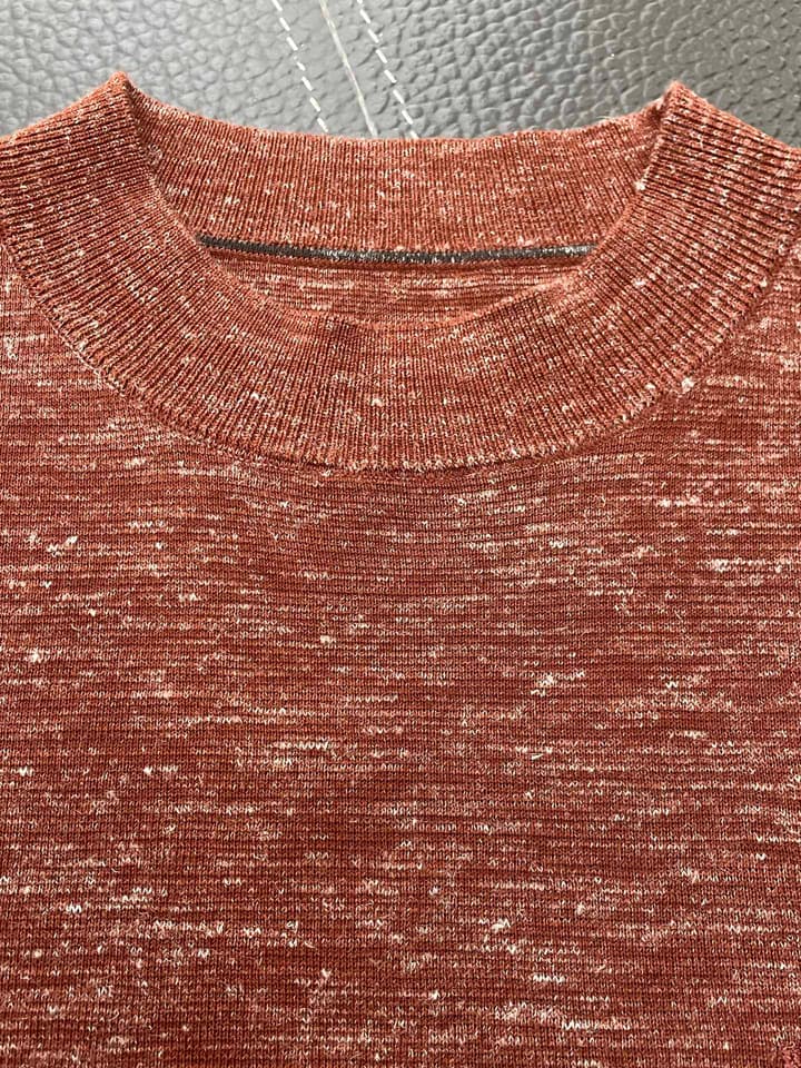 Loro Piana Men's Casual Knit Sweater in Light Grey Speckle