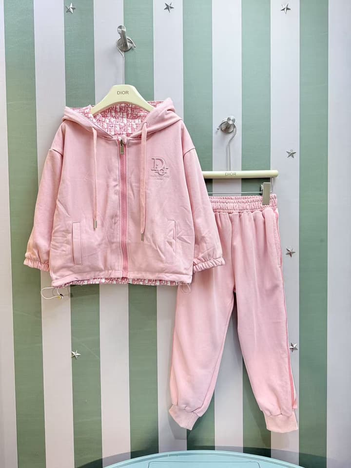 Dior Kids Reversible Windbreaker & Sweatshirt Set – Kids Collection – 25SS in Monogram Blue Set