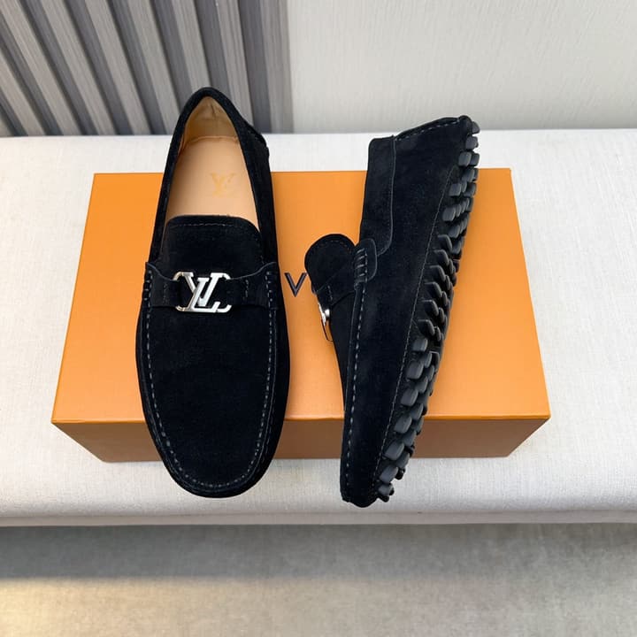 Louis Vuitton Monte Carlo Moccasin Loafers in Black Smooth Leather