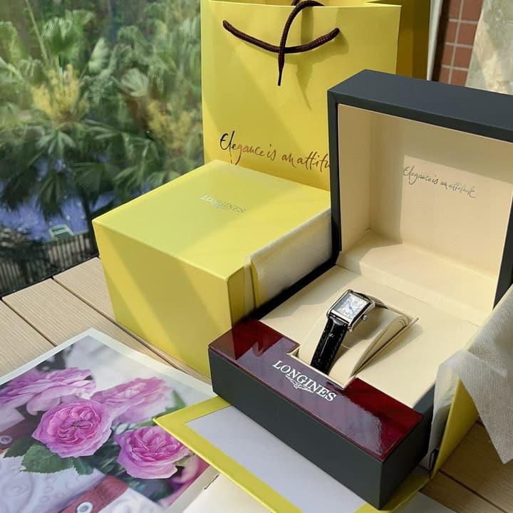 Longines DolceVita Quartz Watch in Black Strap