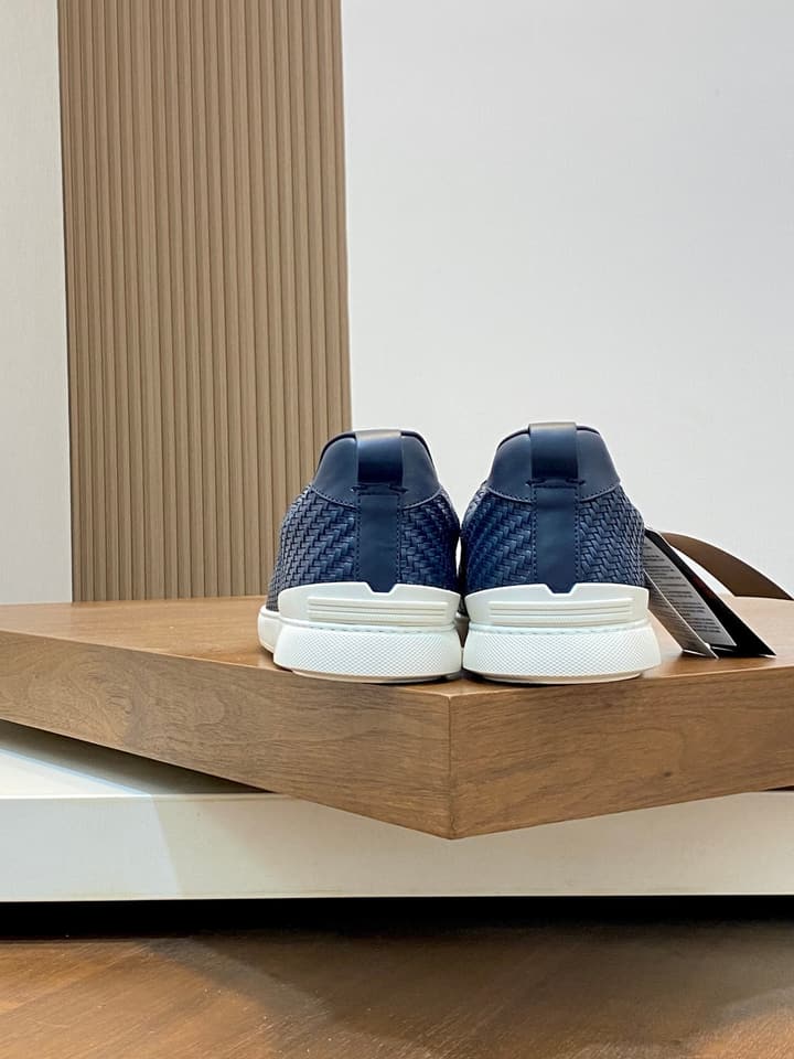 Ermenegildo Zegna Triple Stitch Sneakers in Black