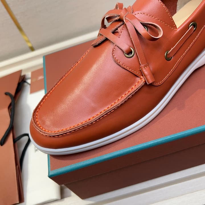 Loro Piana Moccasin Shoes – 2025 Collection in Navy Blue Leather