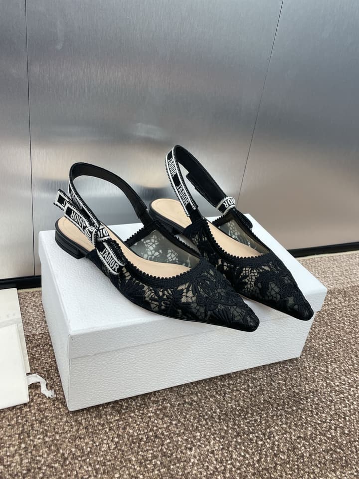Dior J'Adior Oblique Jacquard Heeled Sandals – 2023 Spring/Summer Collection in Black Oblique Mesh 6.5cm Heel, Brightly Lit Front