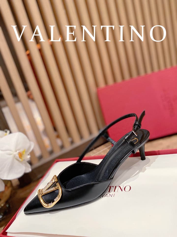 Valentino VLogo Signature Rhinestone Low-Heel Pumps – 2022 Collection in Nude Beige