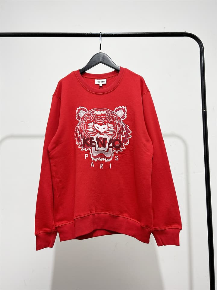 Kenzo Unisex Tiger Embroidered Sweatshirt in Black