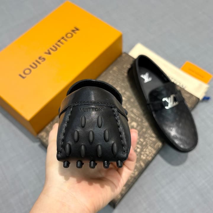 Louis Vuitton Men's Driving Shoes in Dark Blue