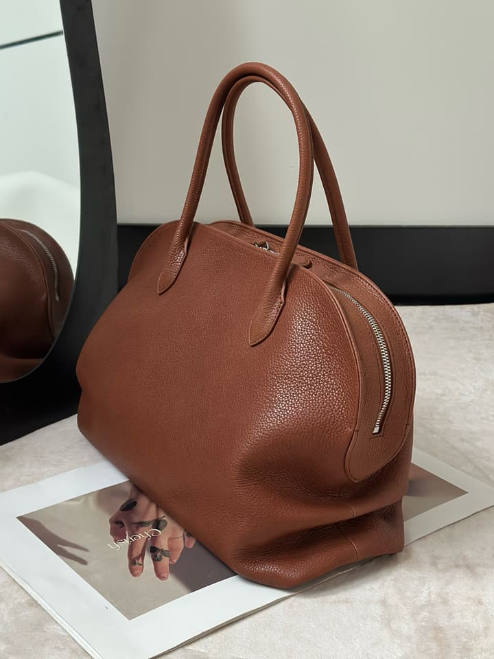 The Row Agnes 15 Leather Bowling Bag