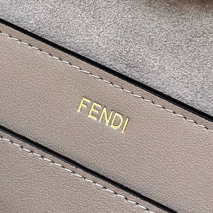 Fendi Peekaboo Iconic Large Handbag in Deep Burgundy Calfskin