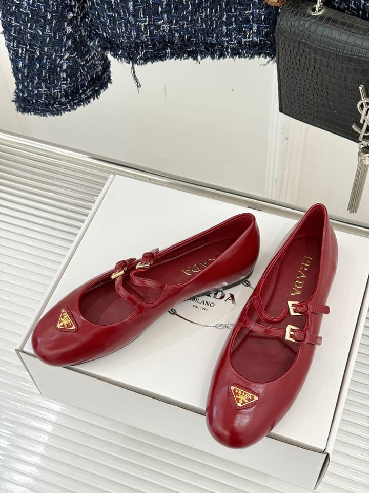 Prada Classic Mary Jane Flats in Leopard Print