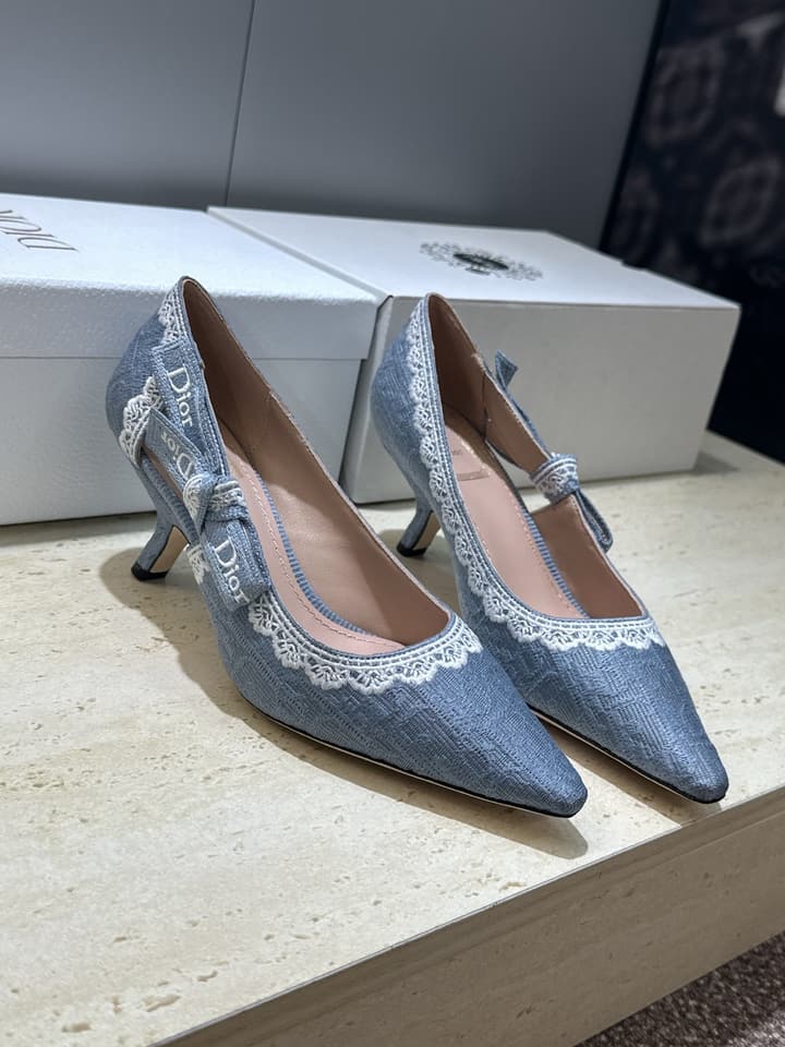 Dior J'Adior Dentelle Jelly Bow Pumps – 2026 Early Spring Collection in Black 6.5cm Heel