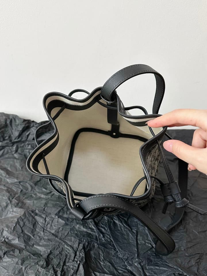Goyard Petit Flot Bucket Bag in Black Monogram Bucket Bag