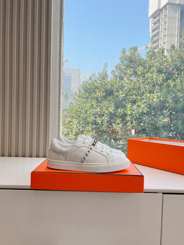 Hermès Bouncing Men's Sneakers in Black Leather