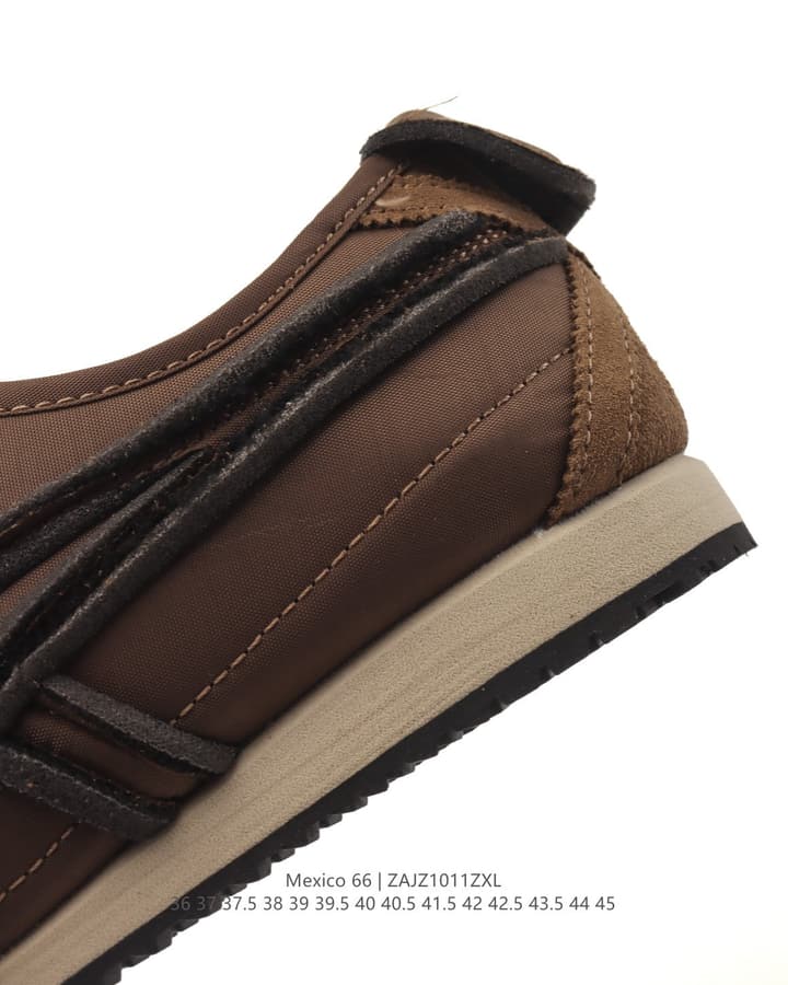 Asics Onitsuka Tiger Mexico 66 Classic Sneakers in Brown Suede With Dark Stripes