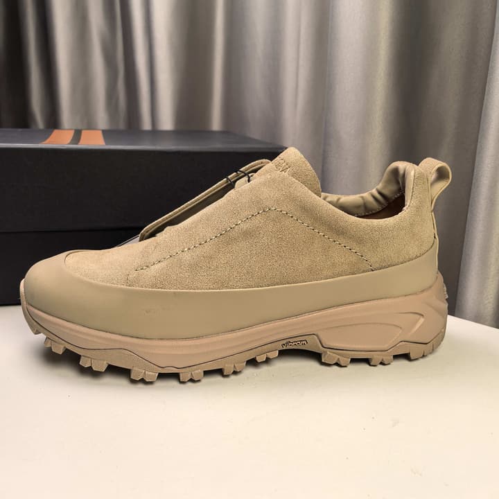 Ermenegildo Zegna Triple Stitch™ Monte Luxury Casual Shoes in Black Leather