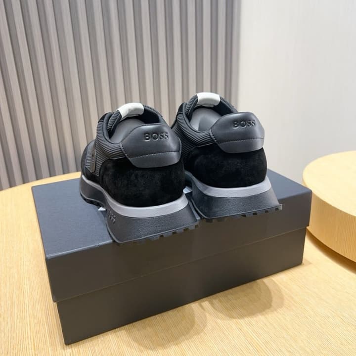 Boss Men's Lightweight Sneakers – New Collection in Black