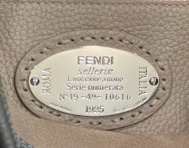 Fendi Classic Peekaboo Handbag in Classic Black With Patterned Strap
