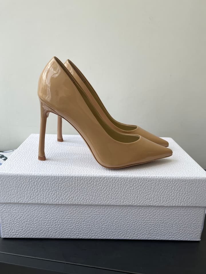 Dior Pointed High-Heel Pumps – 25SS Spring/Summer Collection in Patent Burgundy