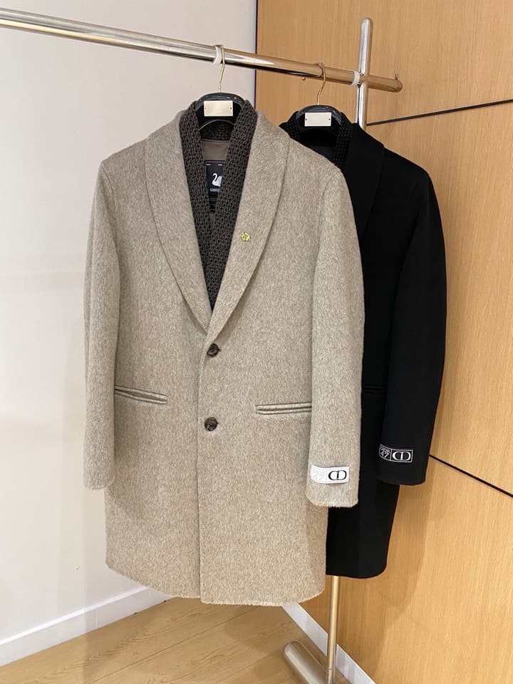 Dior Men's Wool Kensington Coat – 2025FW in Classic Black