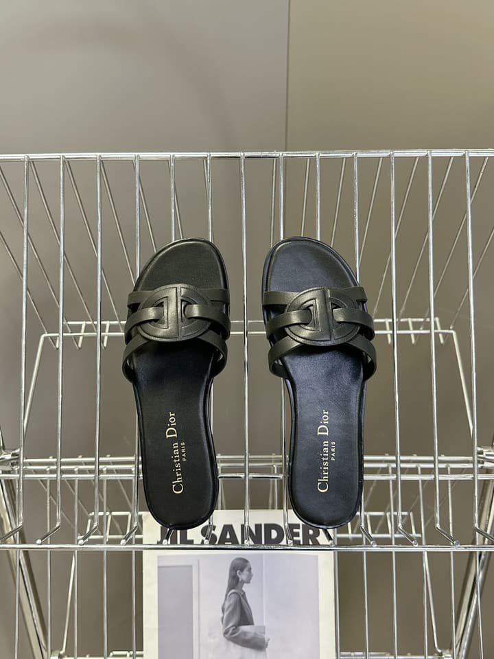 Dior CD Slides – 25SS in Black