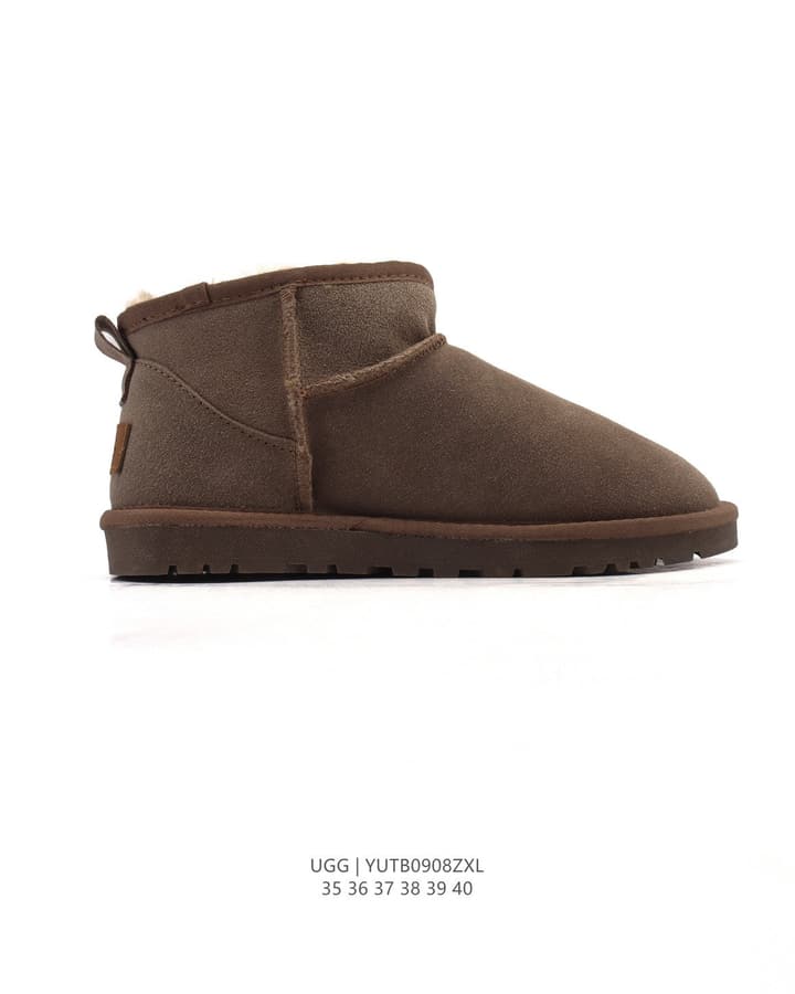 UGG Mid-Tube Plush Snow Boots – Autumn/Winter Collection in Black