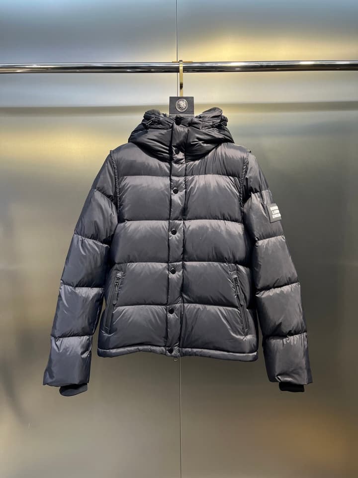 Burberry Detachable Sleeve Hooded Down Jacket