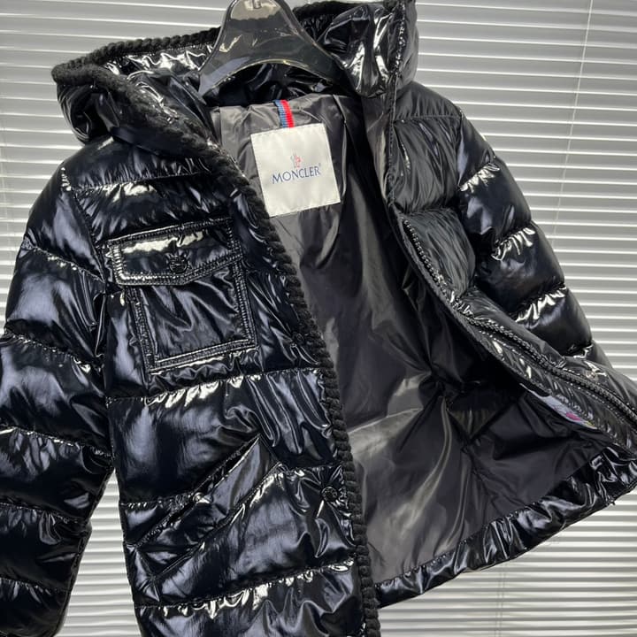 Moncler Kids Hooded Down Jacket – 25FW in Classic Black