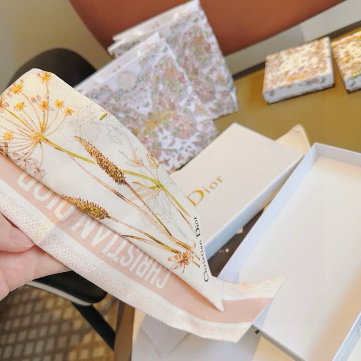 Dior Twilly Silk Scarf – Floral Dragonfly