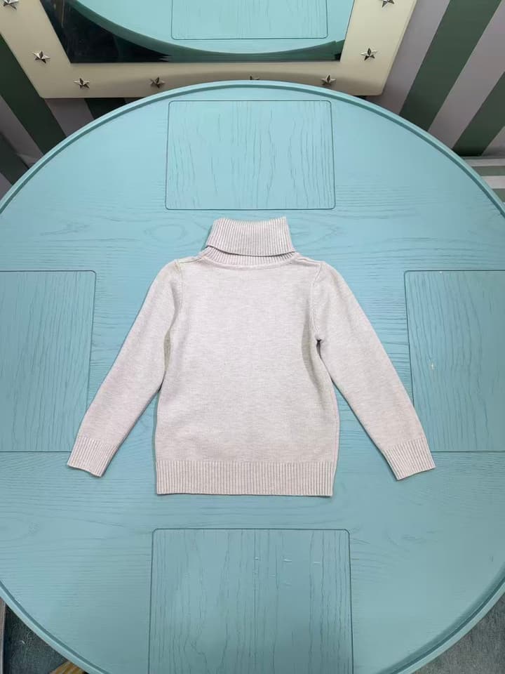 Burberry Kids High-Neck Knit Sweater – 2025SS – Kids Collection in Light Cream