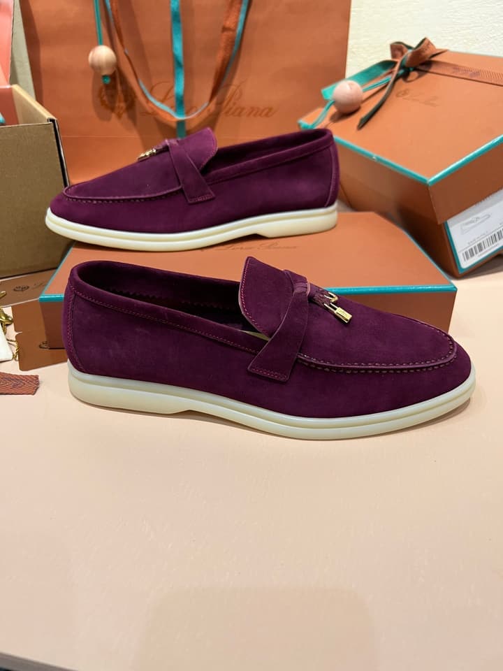 Loro Piana My Charms Suede Mules