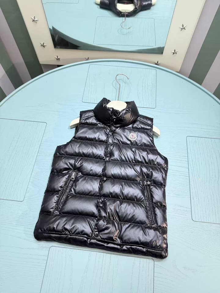 Moncler Kids Puffer Vest – 2025SS/FW Collection in Black