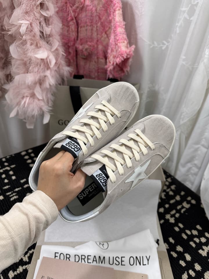 Golden Goose Super Star Rhinestone Leather Sneakers