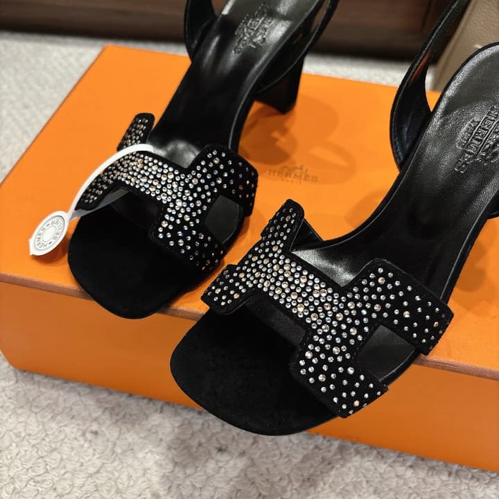 Hermès Eremite 80 Heeled Sandals in Black