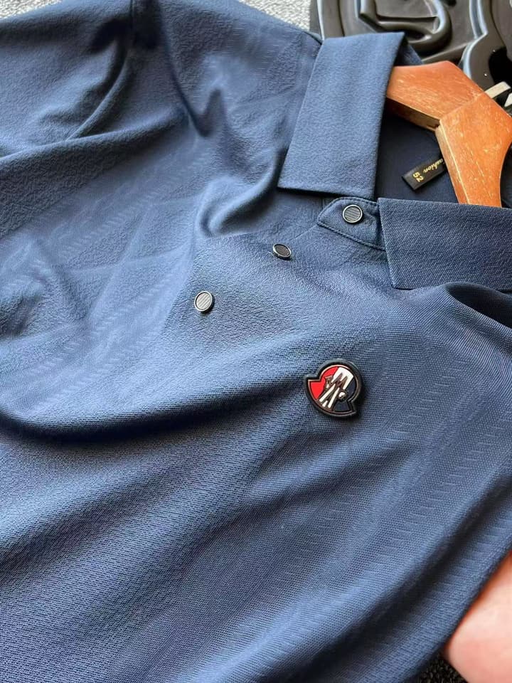 Moncler Ice Silk Jacquard Seamless Polo Shirt