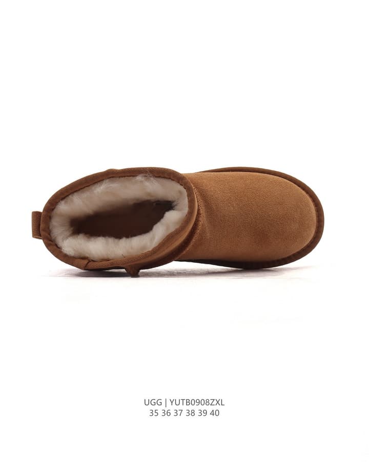 UGG Mid-Tube Plush Snow Boots – Autumn/Winter Collection in Black