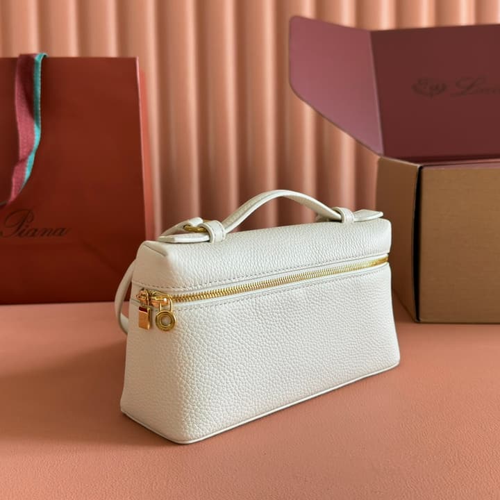 Loro Piana Extra Pocket L19 Crossbody Bag in Cream Gold Hardware