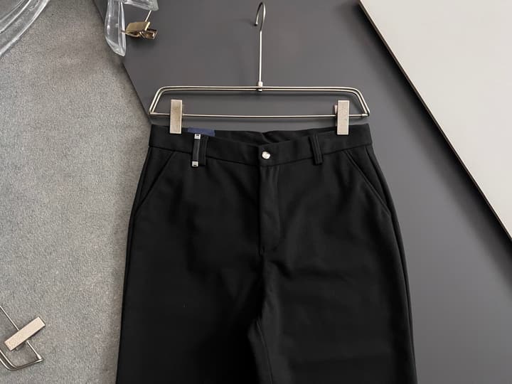 Prada Men's Cashmere Casual Trousers – 2025 Collection in Charcoal Gray