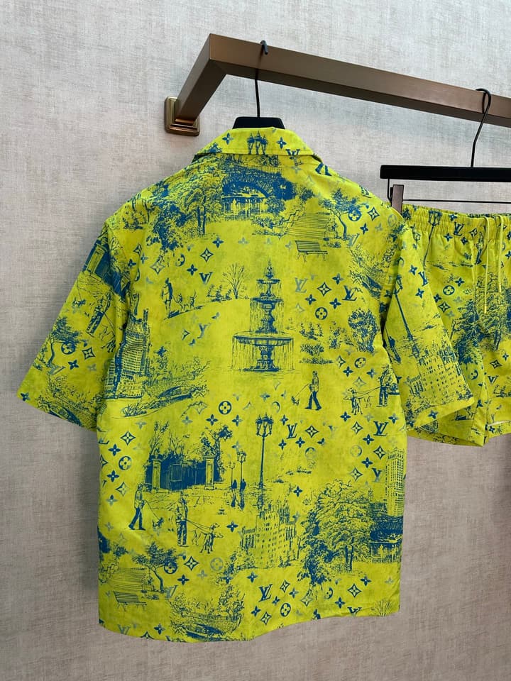 Louis Vuitton Monogram City Walk Beach Shirt – 25SS in Lime Green