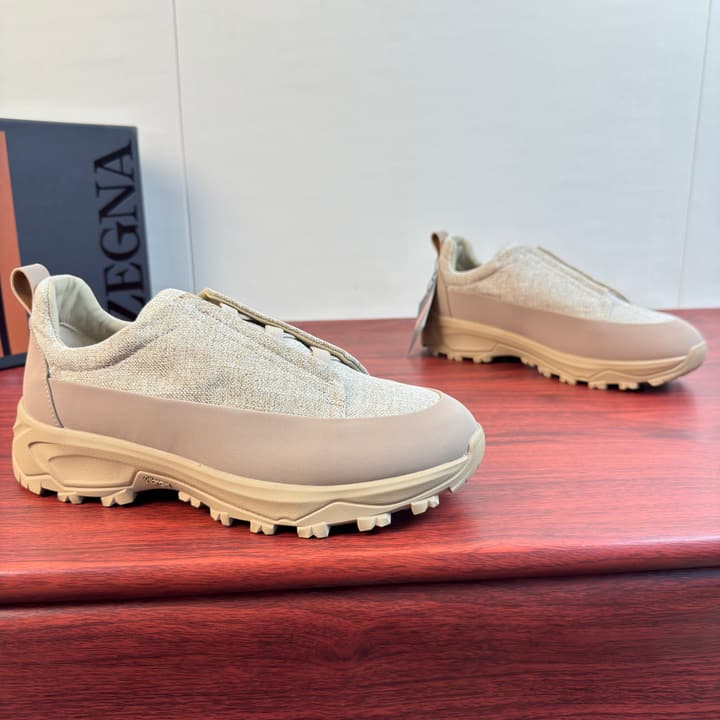 Zegna Triple Stitch Monte Canvas Sneakers