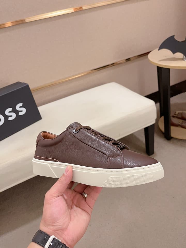 Boss Premium Casual Men's Sneakers in Black Monochromatic