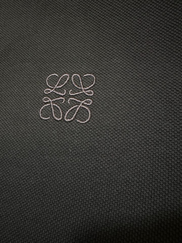 Loewe Embroidered Logo Cotton Polo Shirt – 26SS in Coffee Brown